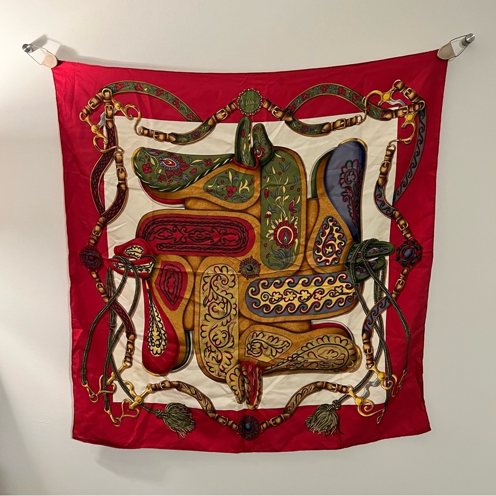 Hermes Festival Scarf, sz 90